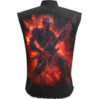 RIFF BURNER - Sleeveless Stone Washed Worker Black