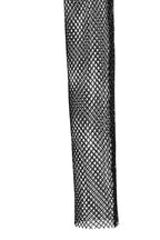 Banned Apparel Venus Metallic Fishnet Bolero Top in Blue Black