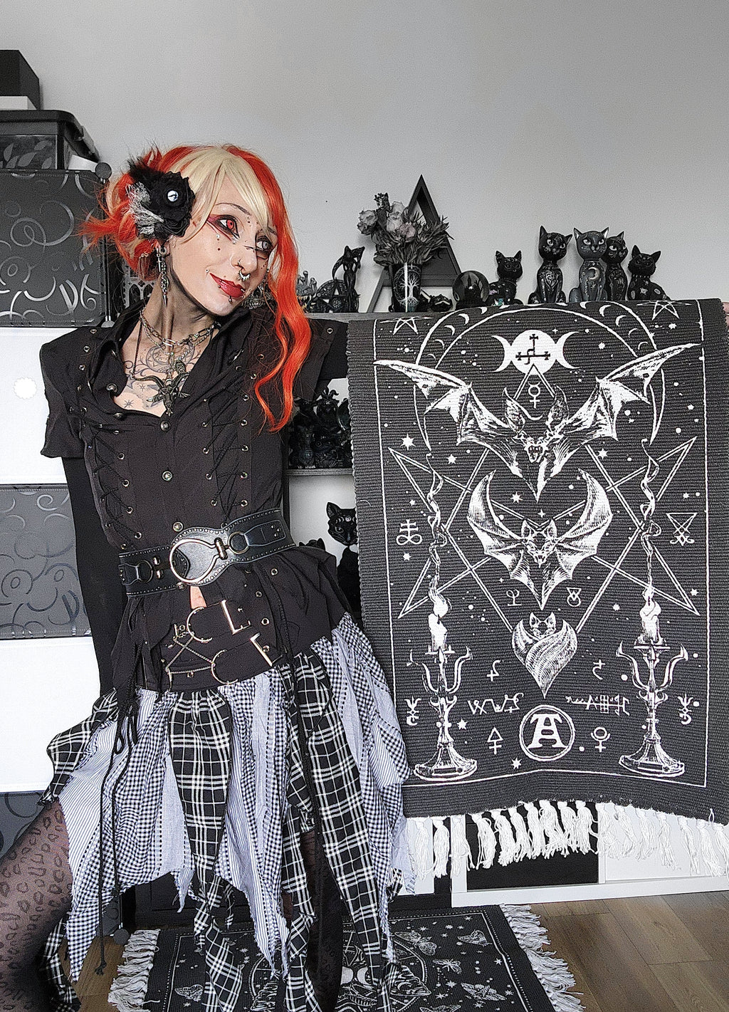 Dark in Love Morrigan Punk Patchwork Skirt
