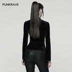Punk Rave Belladonna Demon’s Hand Velvet T-Shirt in Red