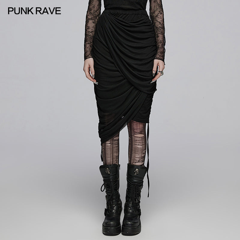 Punk Rave Zephyrine Draped Adjustable Skirt