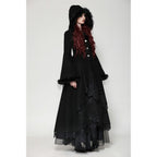 Dark in Love Eira Lace and Faux Fur Trimmed Hooded Coat - Size UK 10 Left Only!