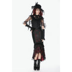 Dark in Love Gothic Elegant Velvet Mermaid Skirt