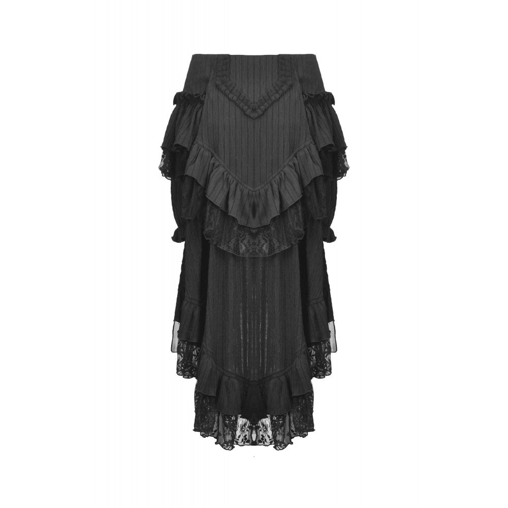 Dark in Love Cordelia Gothic High-Low Layered Skort