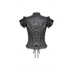 Dark in Love Seraphine Lace Shoulder Goth Top