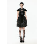 Dark in Love Morwenna Bat Mesh Layered Goth Mini Dress