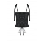 Dark in Love Selene Ruffled Floral Jacquard Corset Top