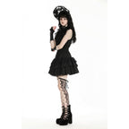 Dark in Love Diya Sleeveless Tiered Goth Dress