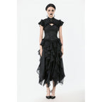 Dark in Love Seraphine Lace Shoulder Goth Top