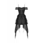 Dark in Love Morgana Gothic Off-Shoulder Lace Hem Dress