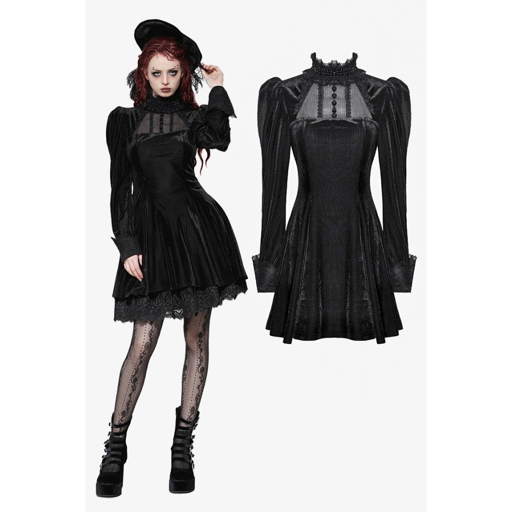 Dark in Love Inez Dark Elegant Velvet Lace Gown