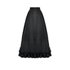 Dark in Love Gothic Victorian Lace Panel Skirt (Crimson)