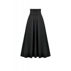 Dark In Love Dalaria High Waist Gothic Long Skirt - Lace Inset Panel