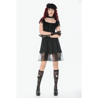 Dark in Love Black Gothic Sweet Bow Lace Lolita Dress
