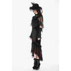 Dark in Love Morwenna Gothic Lace Ruffle Capelet