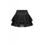 Dark in Love Punk Eyelet Lace Layered Mini Skirt