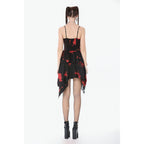 Dark in Love Red-Black Tie Dye Punk Dress