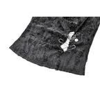 Dark in Love Shredded Butterfly Print Halter Goth Top In Grey