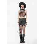 Dark in Love Chaos Reign Faux Leather Goth Mini Skirt in Black