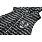 Dark In Love Salem Striped Cat Ear Hoodie Dress - Size UK 22 Left Only!