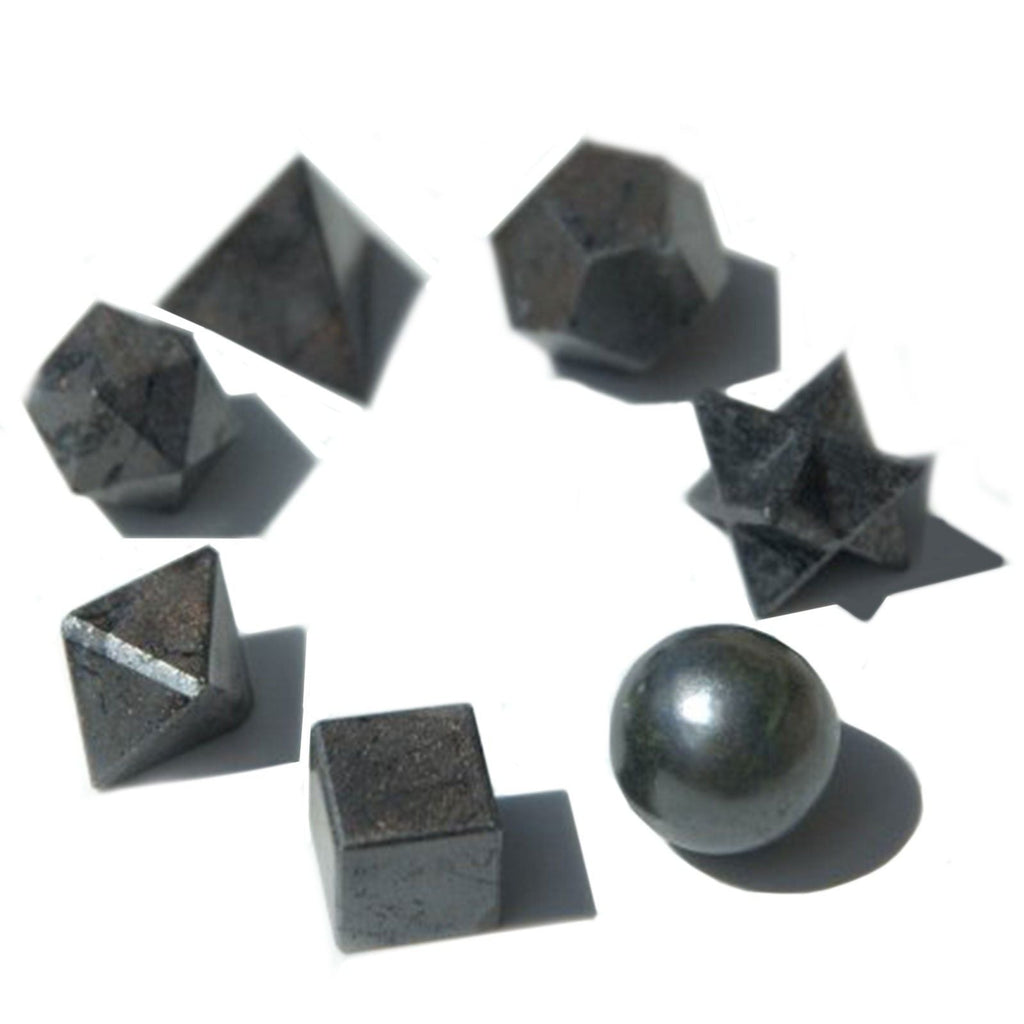 Geometric Seven Piece Black Agate Set DV