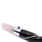 Twisted Wand - Silver Rose Quartz Sphere