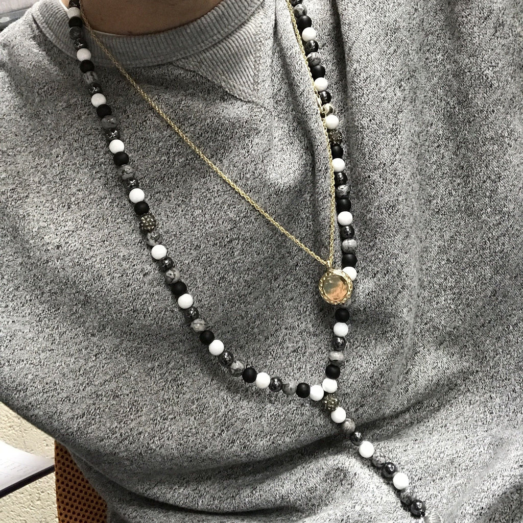 Buddha Black Stone Necklace