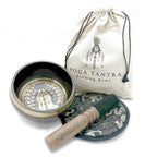 Hand Beaten & Engraved Singing Bowl Gift Set Yogi