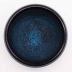 Earth Powder Singing Bowl - Blue Mantra Five Buddha