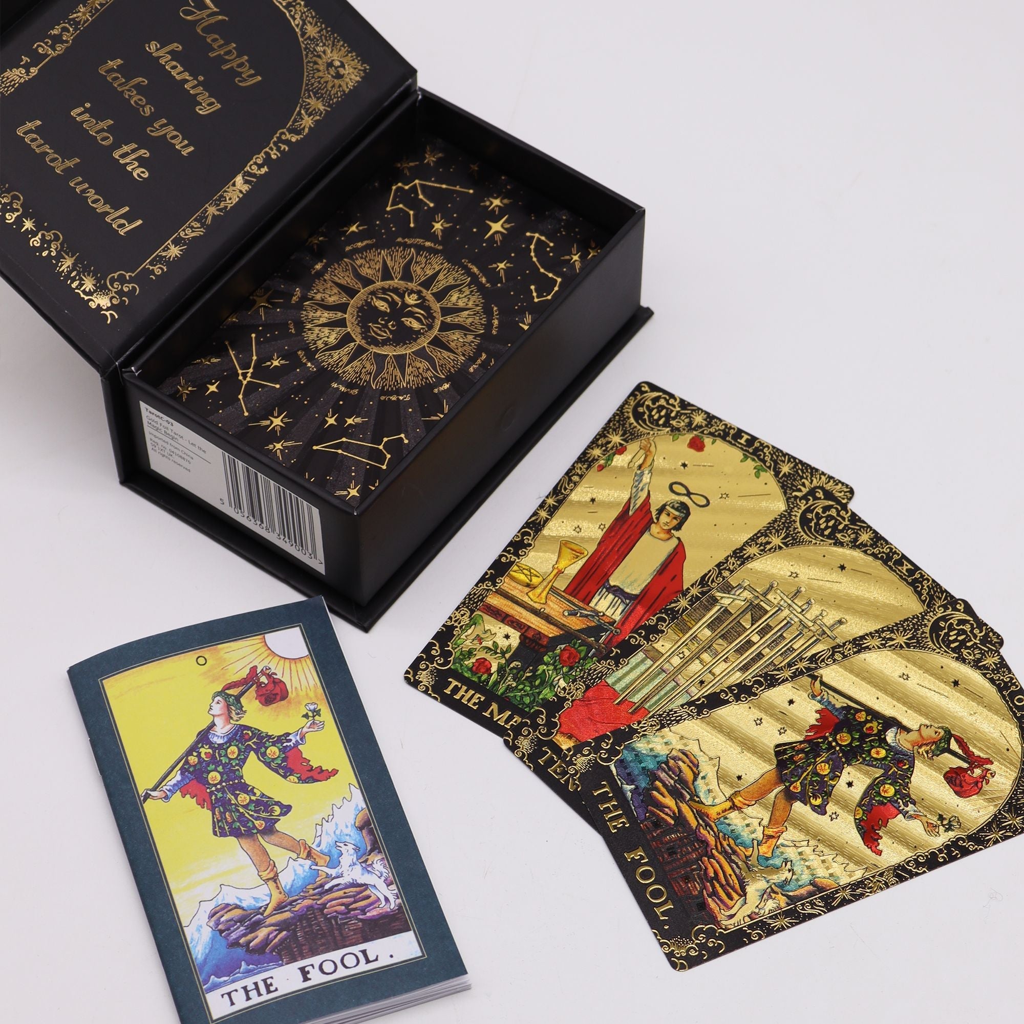 Gold Foil Tarot Cards  Let the Magic Begin Gift Set with Guidebook