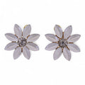 Pearl - Vintage Glass - Flowers - Earrings