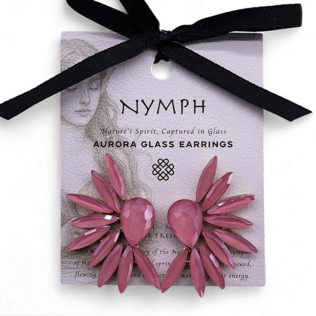 Soft Pink Vintage Glass Angel Wings Earrings Spiritual Boho Jewellery