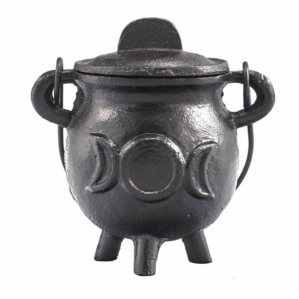Cast Iron Cauldron with Triple Moon - Small