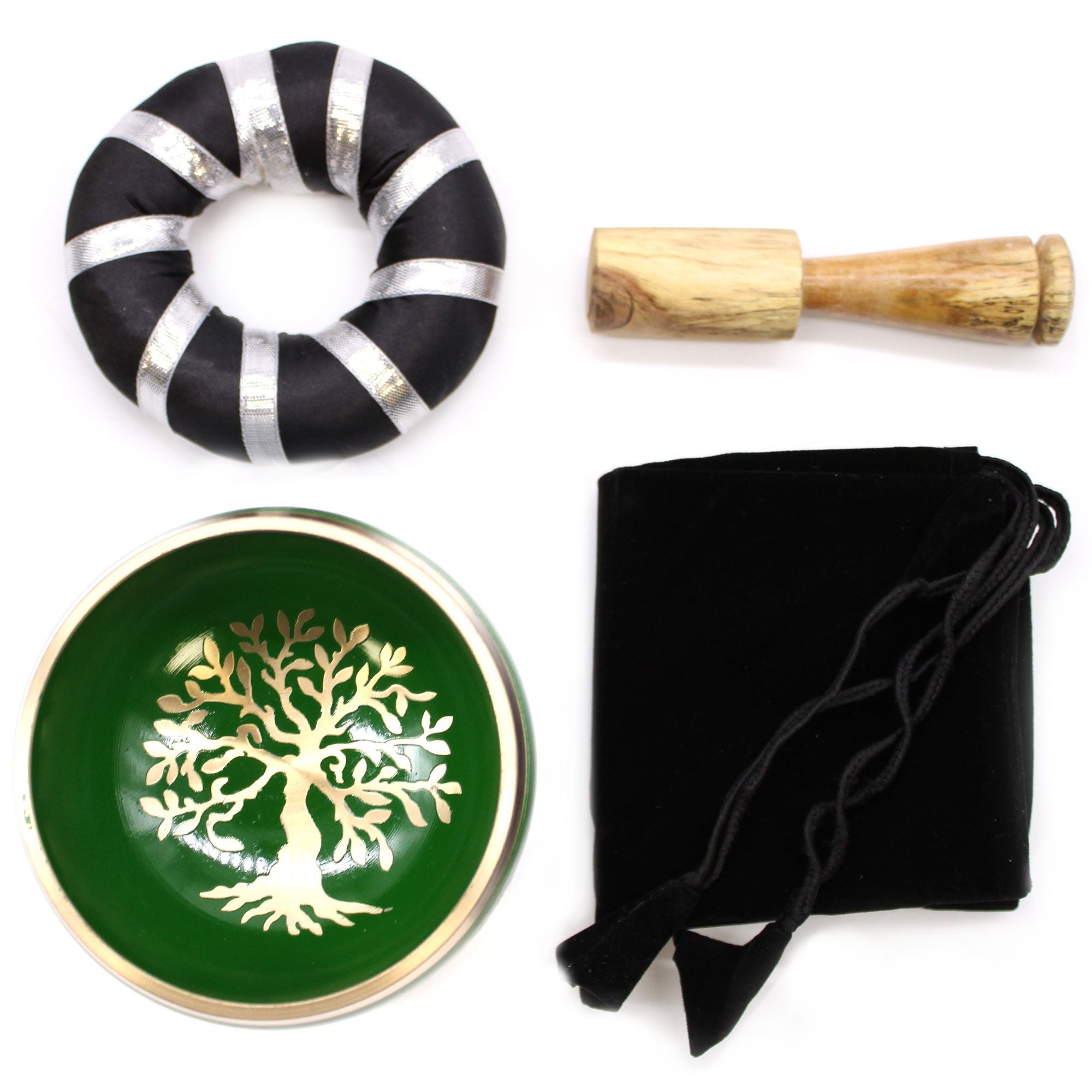 Tree of Life Singing Bowl Set- Green