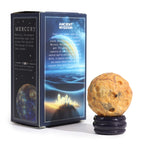 Crazy Lace Jasper Planet on a Sola Goldstone Stand MERCURY