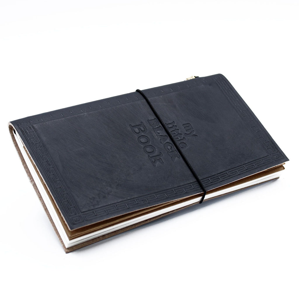 Handmade Leather Journal - My Little Black Book