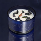 Pisces Zodiac Crystal Candle with Gemstone Bracelet