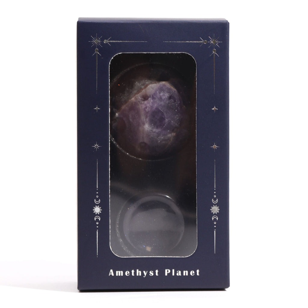Ametyst Planet on a Sola Goldstone Stand Jupiter