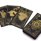 Mystic Gold Foil Tarot Cards with Guide Book in Gift Box