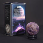 Ametyst Planet on a Sola Goldstone Stand Jupiter