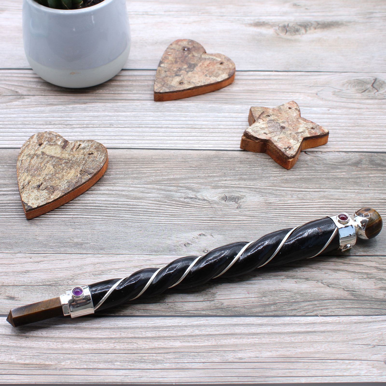 Twisted Wand - Copper Tiger Eye Star