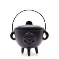 Cast Iron Pentacle Cauldron - Large