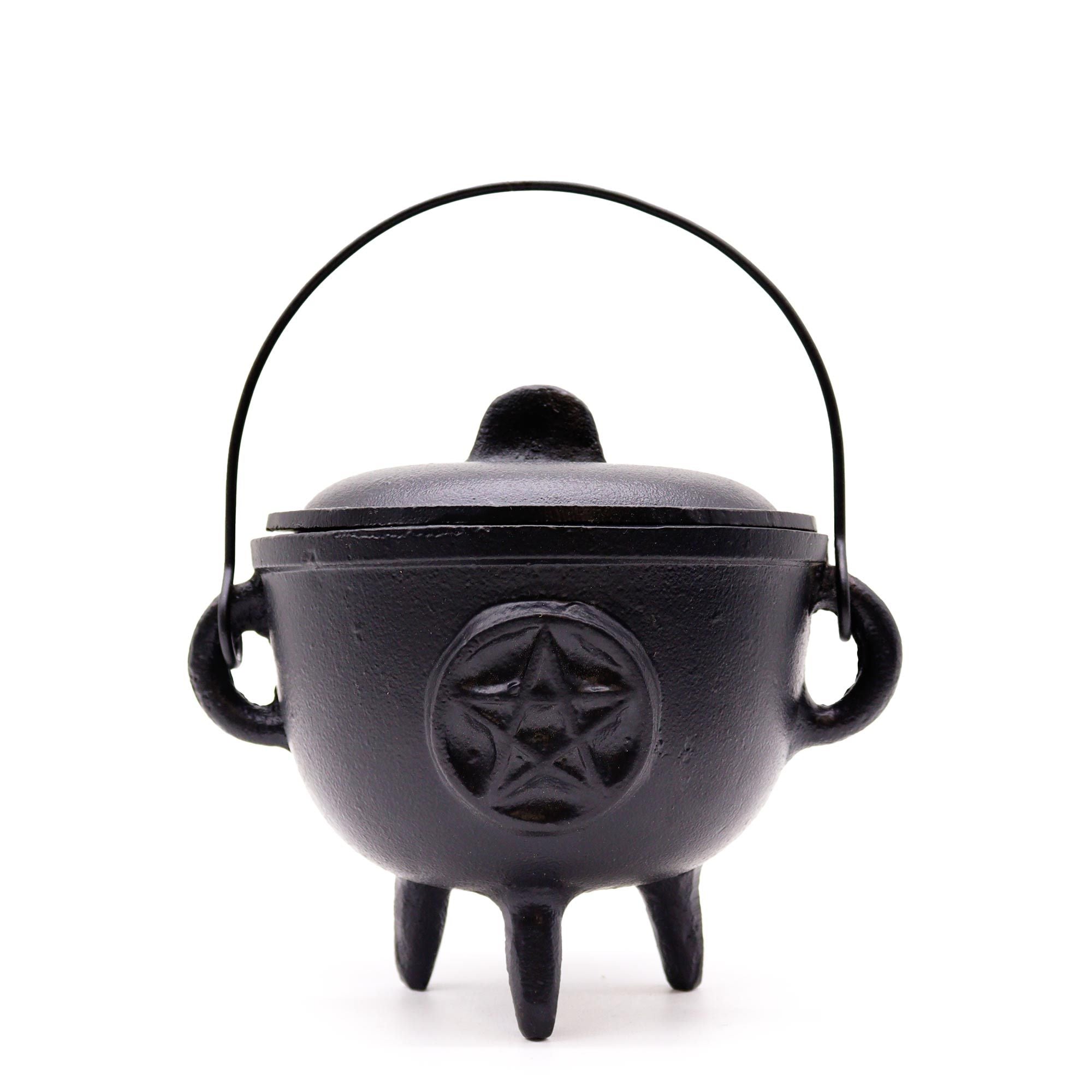 Cast Iron Pentacle Cauldron - Large