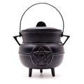 Cast Iron Cauldron with Pentacle - X Large