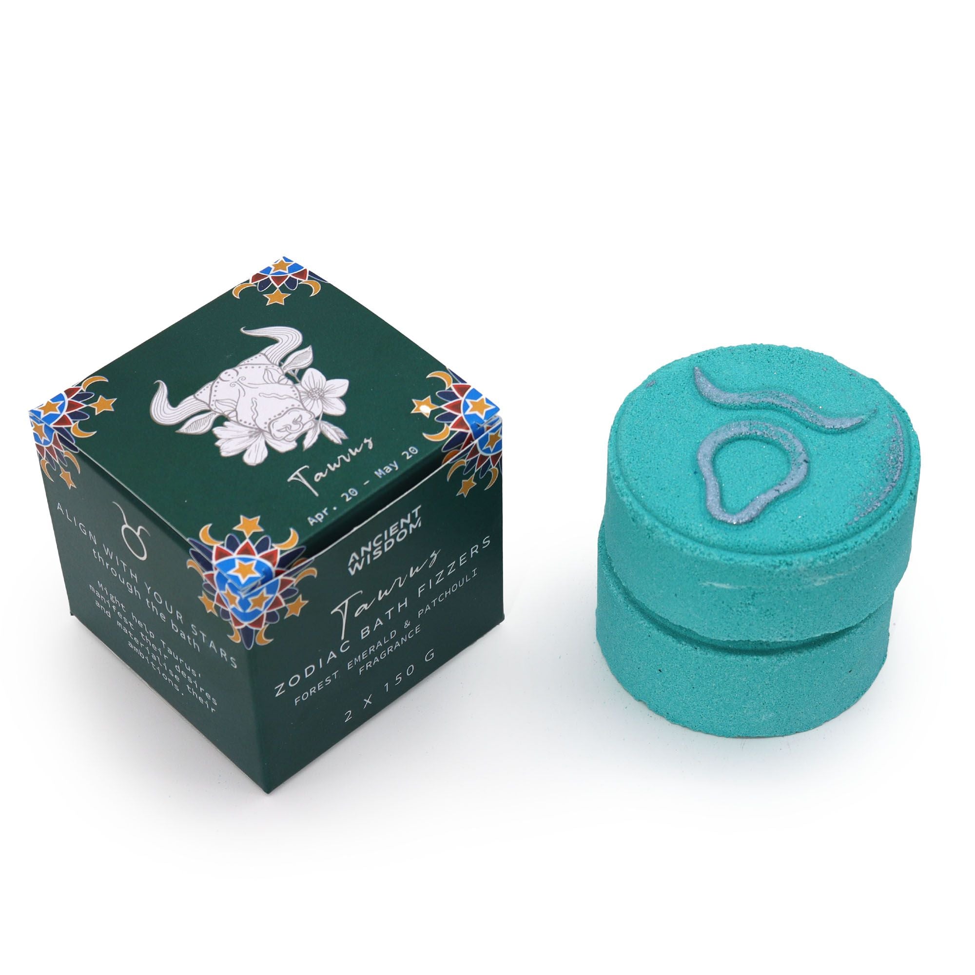 Set of Zodiac Bath Fizzers with Horoscope - Taurus