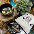 Hand Beaten & Engraved Singing Bowl Gift Set  Teachings Buddha