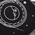 Esoteric Fringed Altar Cloth – Moon & Sun Chart Design (Celestial & Ritual Use)