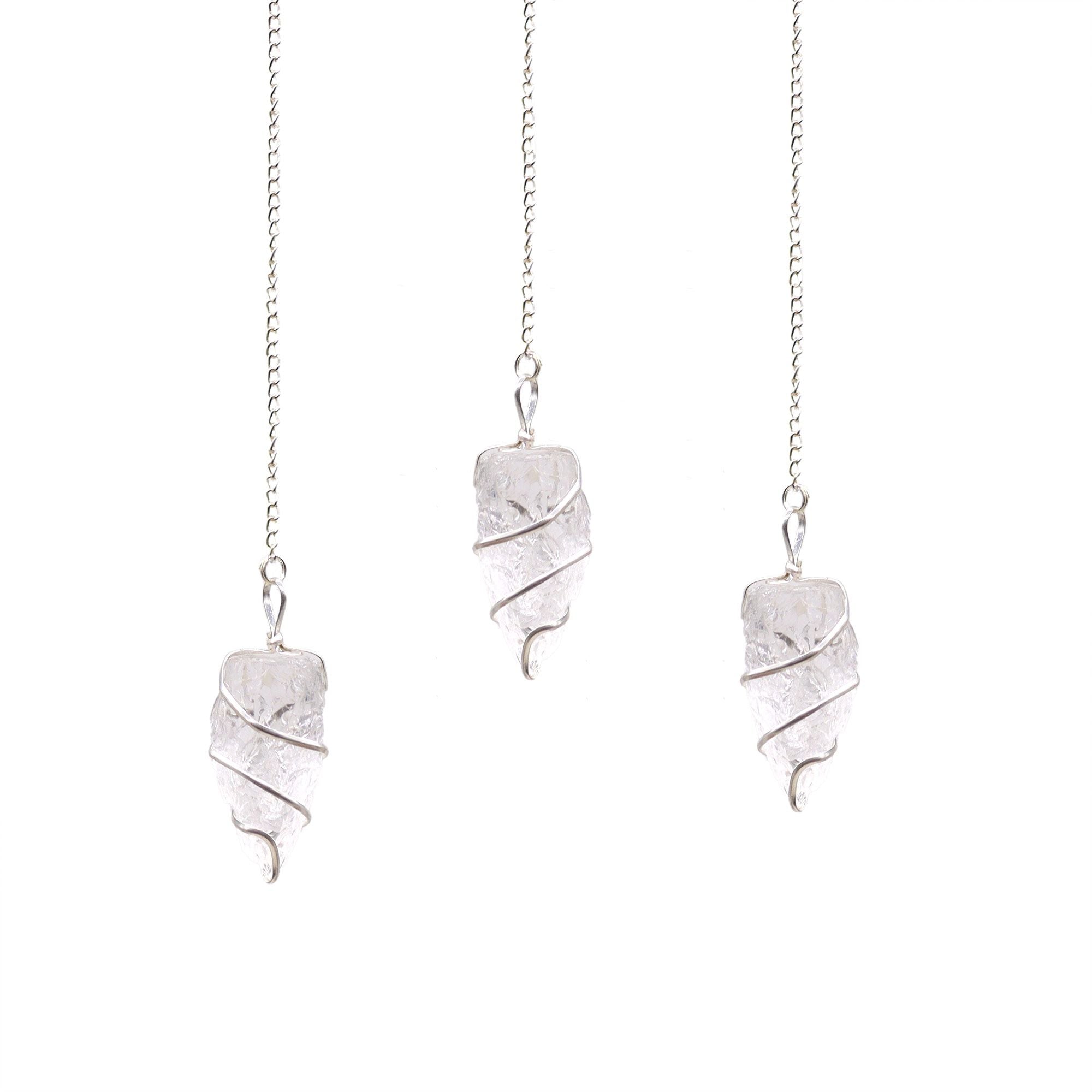 Raw Gemstone Pendulum - Clear Quartz