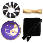 Yin & Yang Singing Bowl Set- White & Purple
