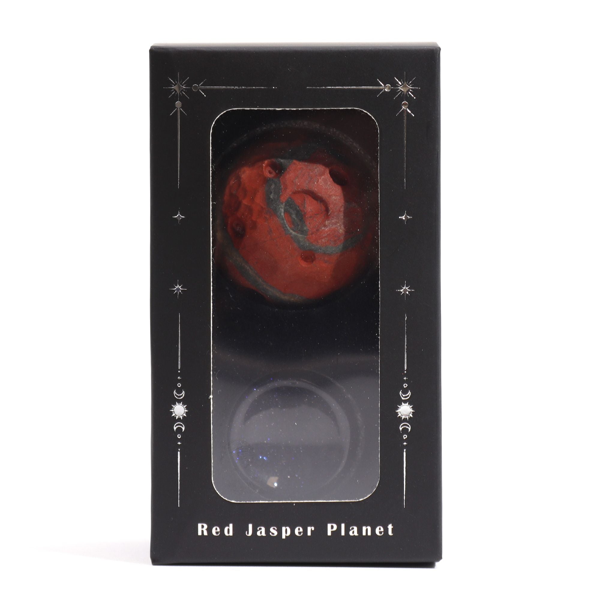 Red Jasper Planet on a Sola Goldstone Stand Mars